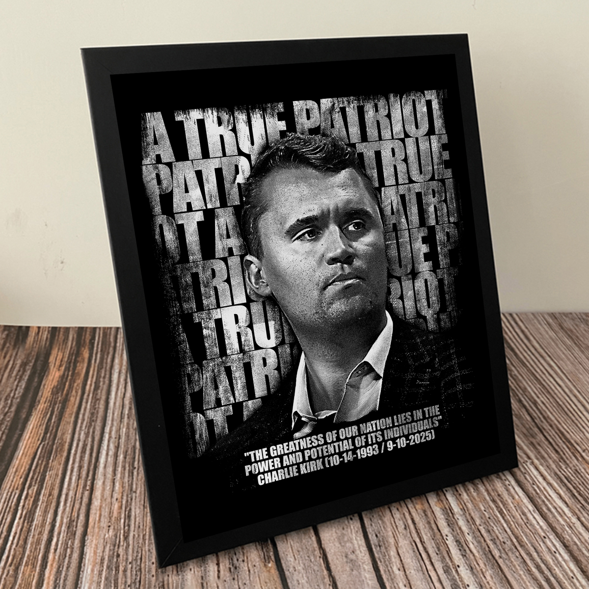 Charlie Kirk Memorial – A True Patriot Tribute Remembrance Picture Frame LM32 65523