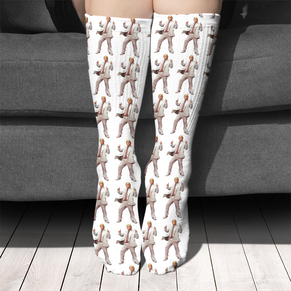 Trump Cartoon MAGA Funny Socks N369 HA75 64086