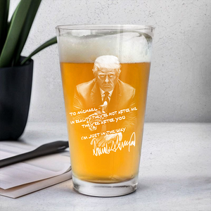 Custom Name President Donald Trump Print Beer Glass HA75 62558