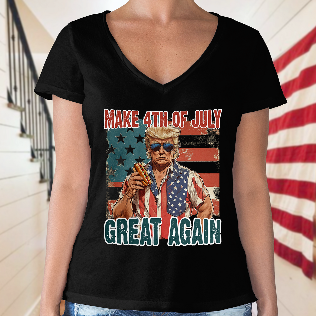 Make 4th Of July Great Again Trump Dark Shirt HO82 65730