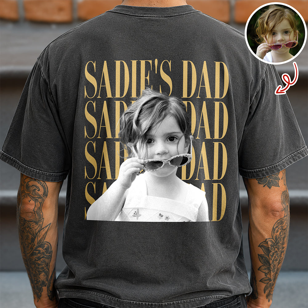 Personalized Vintage Photo Dad, Mom, Grandpa, Grandma Family Comfort Shirt Back HA75 921298