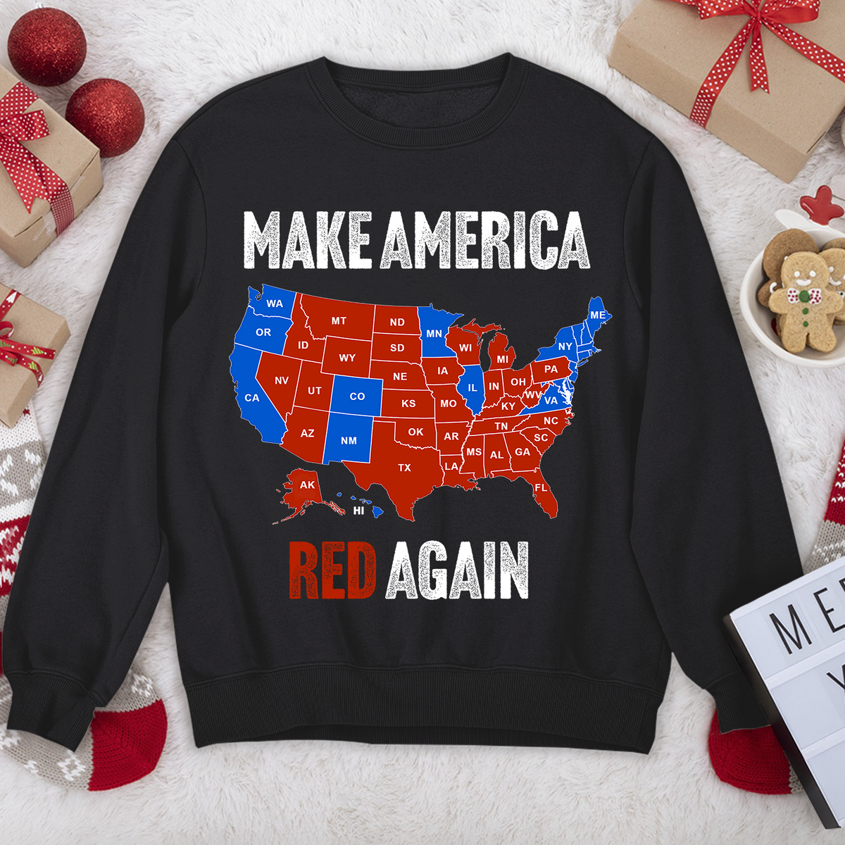 Make America Red Again Dark Shirt Gift for Trump Lovers HA75 67082