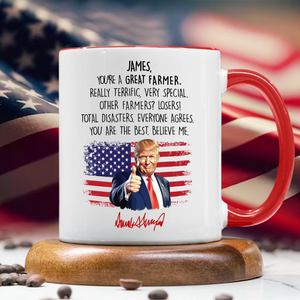 Custom Name You Are A Great Farmer With Funny President Trump Accent Mug HO82 65566