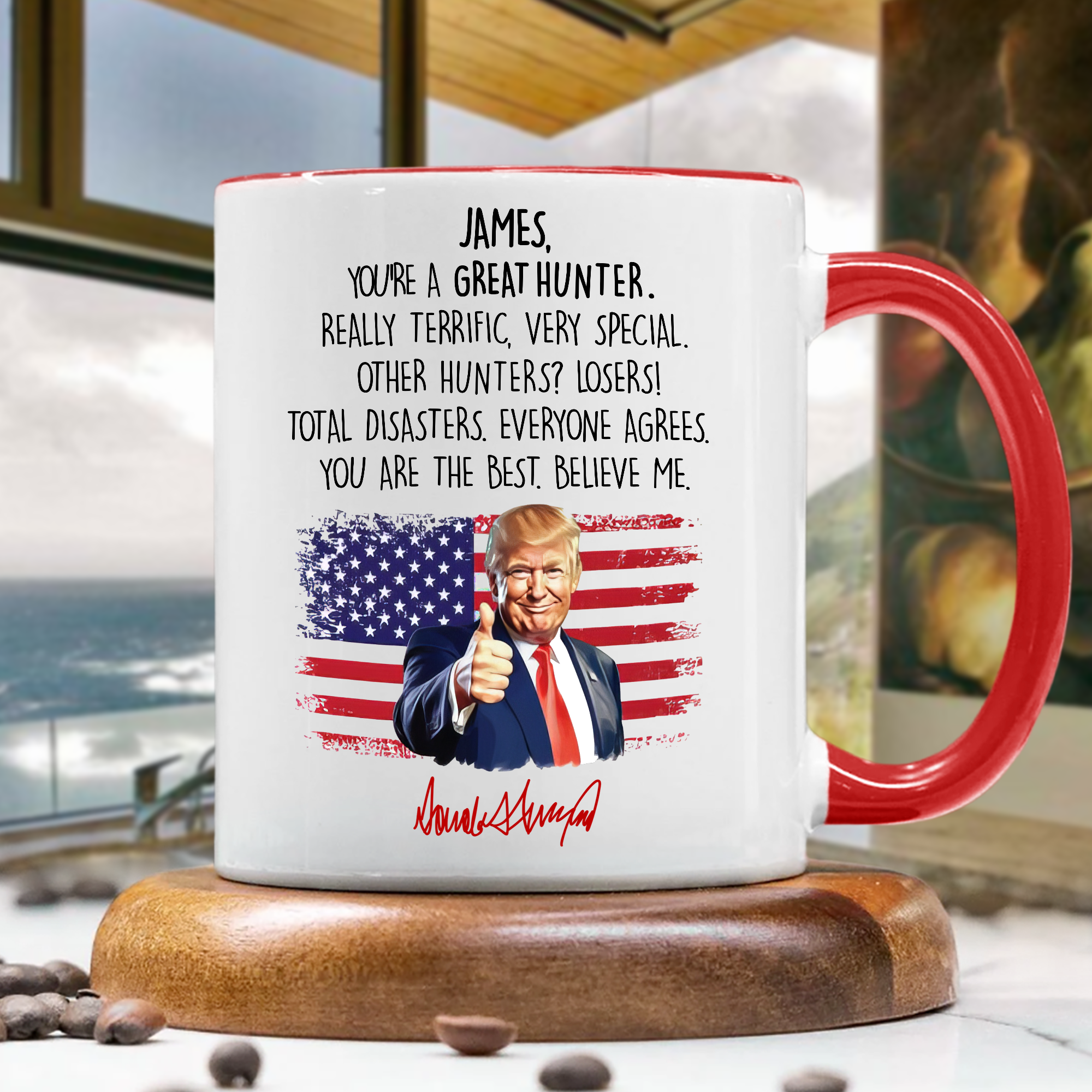 Custom Name You Are A Great Hunter With Funny President Trump Accent Mug HO82 65588