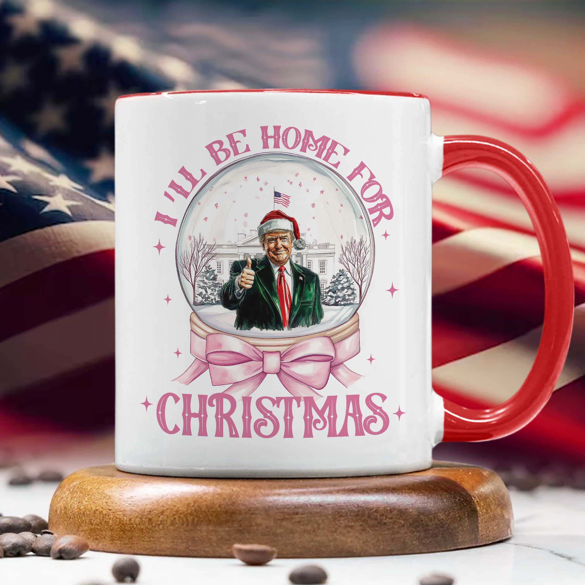 I'll Be Home For Christmas Donald Trump Accent Mug HA75 63674