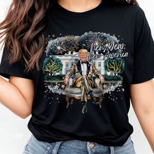 President Trump 2025 New Year New America Dark Shirt HA75 67148