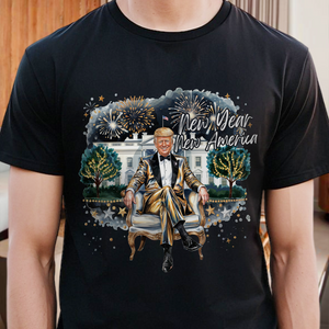 President Trump 2025 New Year New America Dark Shirt HA75 67148