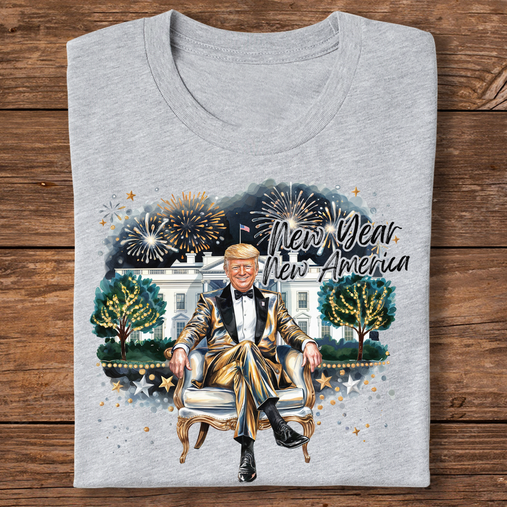 President Trump 2025 New Year New America Bright Shirt HA75 67146