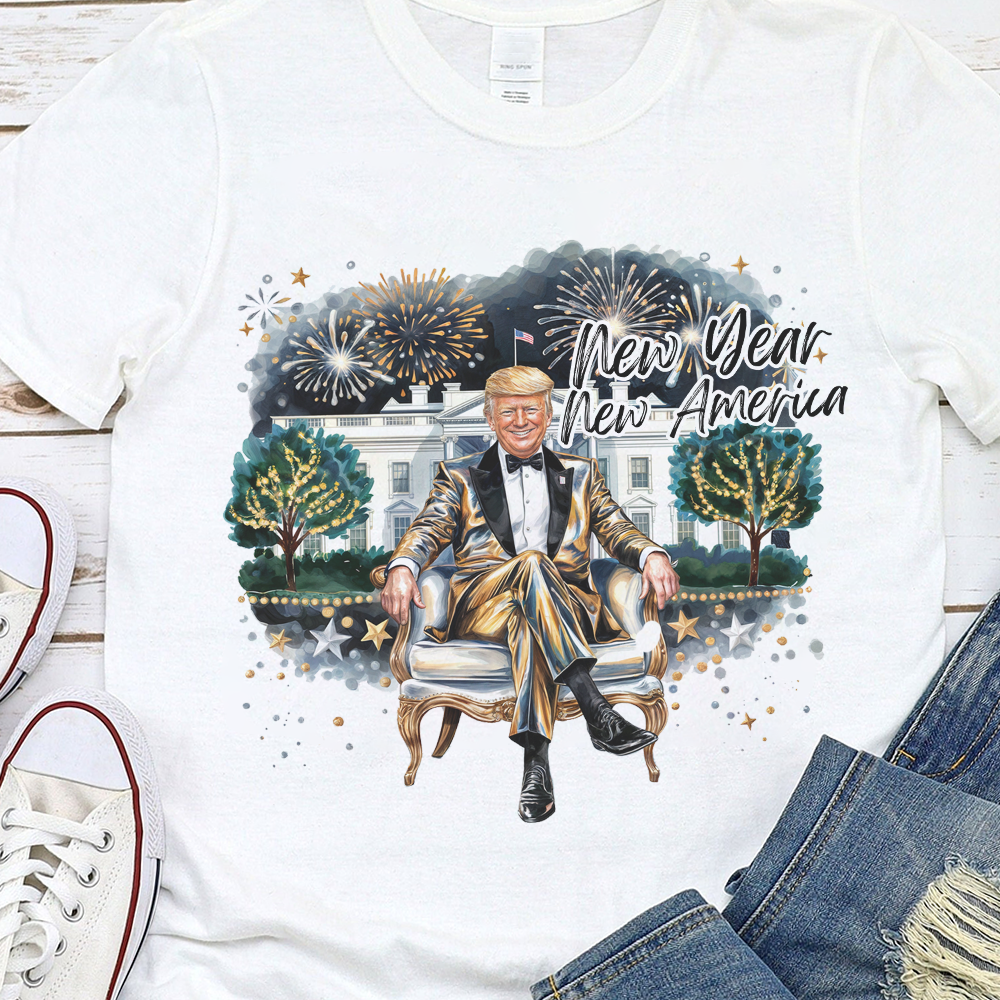President Trump 2025 New Year New America Bright Shirt HA75 67146