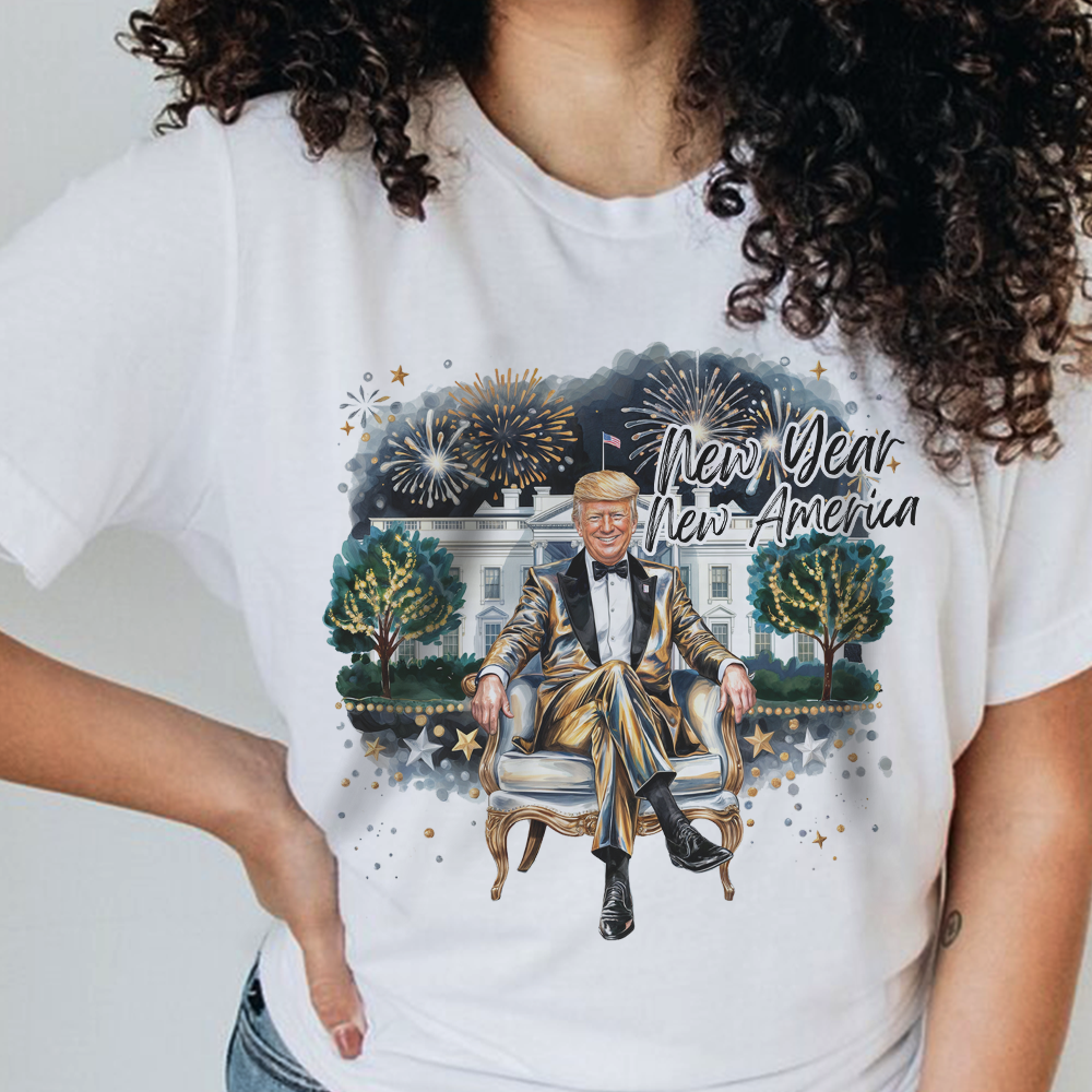 President Trump 2025 New Year New America Bright Shirt HA75 67146