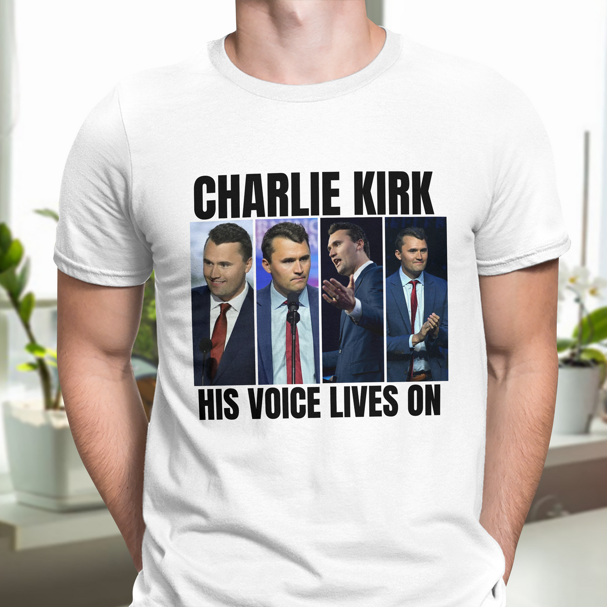 Charlie Kirk - His Voice Lives On Bright Shirt LM32 65545