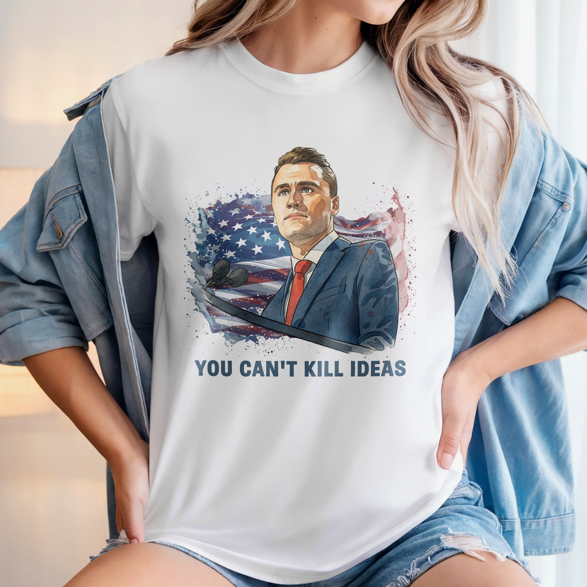 You Can't Kill Ideas Charlie Kirk Memorial Shirt Bright Shirt CH07 67424
