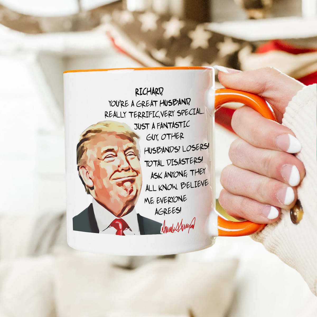 Custom Husband Name With Funny Trump Accent Mug HO82 65552