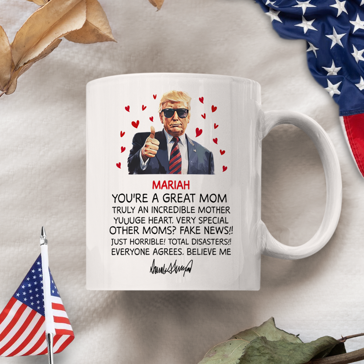 Custom Name You Are A Great Mom Trump With Mom White Mug Gift For Mother's Day HO82 65708