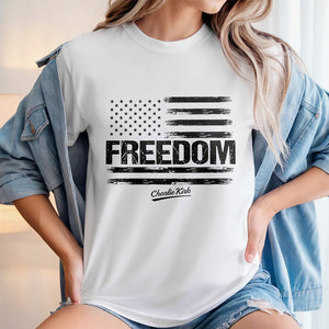 Freedom Pray For Charlie Kirk USA American Flag Patriotic Bright Shirt CH07 67606