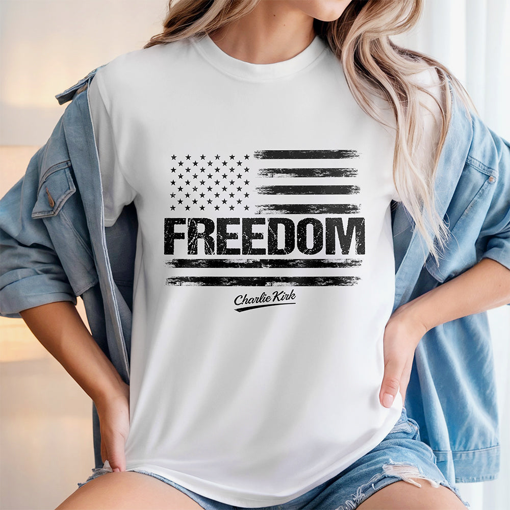 Freedom Pray For Charlie Kirk USA American Flag Patriotic Bright Shirt CH07 67606