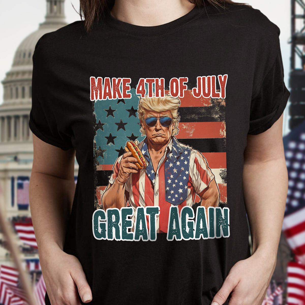 Make 4th Of July Great Again Trump Dark Shirt HO82 65730