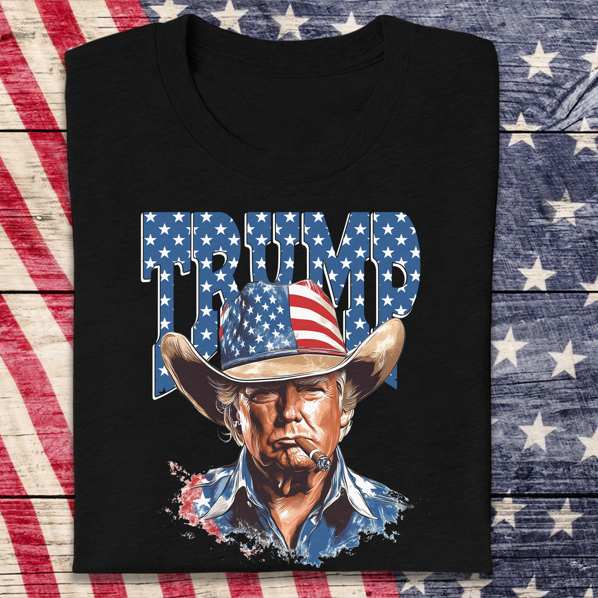 Western Trump Retro USA 4th of July Dark Shirt HO82 65722