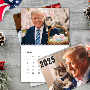 2025 Donald Trump Wall Calendar, MAGA, Trump Cat Lover Gift N369 LM32 65071