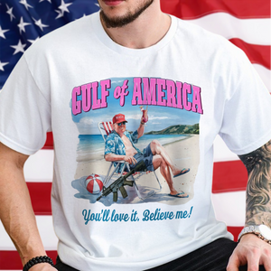 Trump's Gulf of America Comeback Tour: Join In Bright Shirt LM32 65293