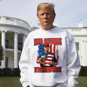 President Trump 4th of July Beer Barbeque Freedom Bright Shirt LM32 65359