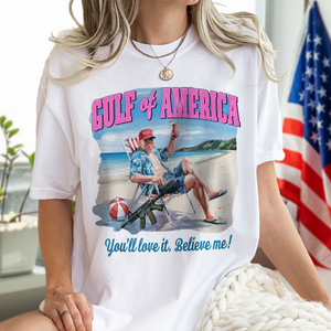 Trump's Gulf of America Comeback Tour: Join In Bright Shirt LM32 65293