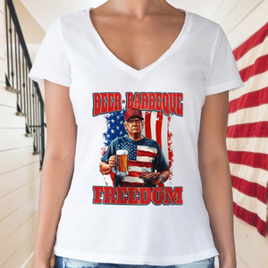 President Trump 4th of July Beer Barbeque Freedom Bright Shirt LM32 65359