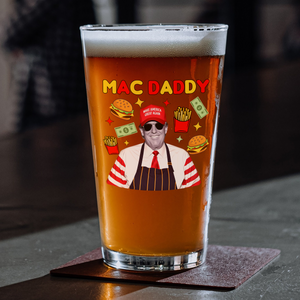 Mac Daddy Donald Trump Print Beer Glass HA75 63614