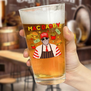 Mac Daddy Donald Trump Print Beer Glass HA75 63614