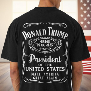 Donald Trump President Of United States Old No.45 Back Shirt TH10 64221