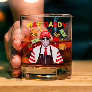 Mac Daddy Donald Trump Print Rock Glass HA75 63616