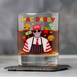 Mac Daddy Donald Trump Print Rock Glass HA75 63616