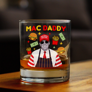 Mac Daddy Donald Trump Print Rock Glass HA75 63616