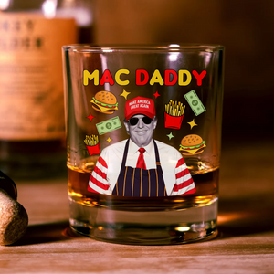 Mac Daddy Donald Trump Print Rock Glass HA75 63616