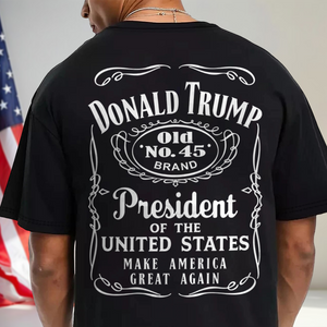 Donald Trump President Of United States Old No.45 Back Shirt TH10 64221