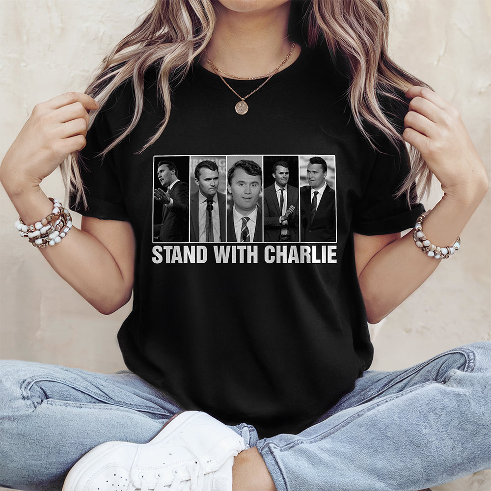 Stand With Charlie Kirk Dark Shirt TH10 64443
