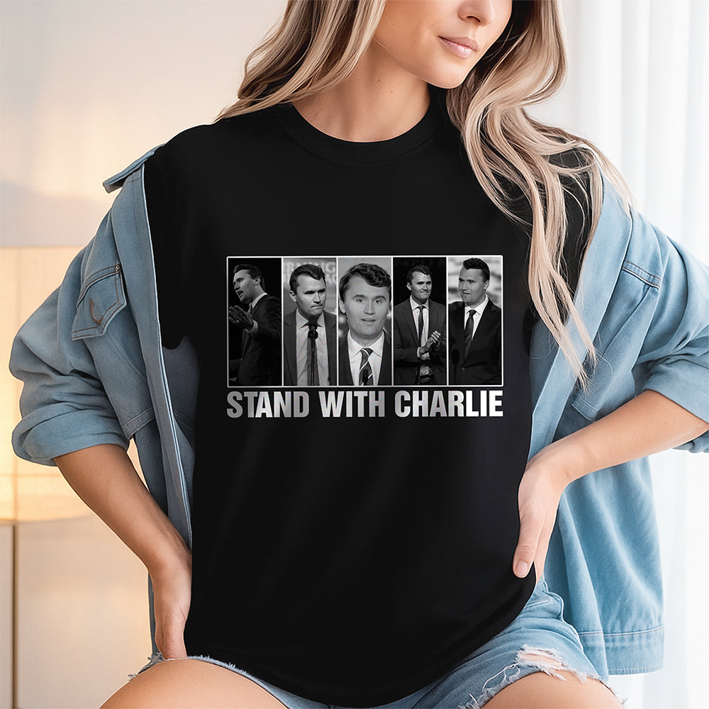 Stand With Charlie Kirk Dark Shirt TH10 64443