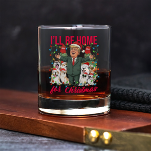 Donald Trump I'll Be Home For Christmas Whisky Glass TH10 64169