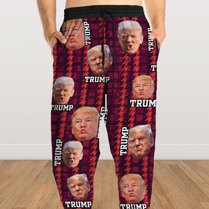 Custom Trump Photo Seamless Pattern Sweatpants TH10 64193