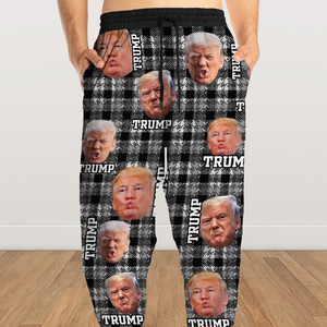 Custom Trump Photo Seamless Pattern Sweatpants TH10 64193