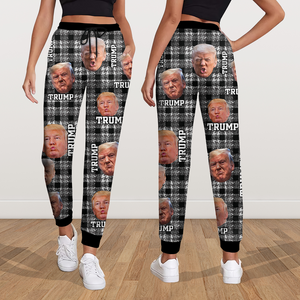 Custom Trump Photo Seamless Pattern Sweatpants TH10 64193