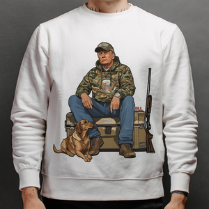 Trump Hunting Gear No Words : Buck Around and Find Out White Shirt 63839