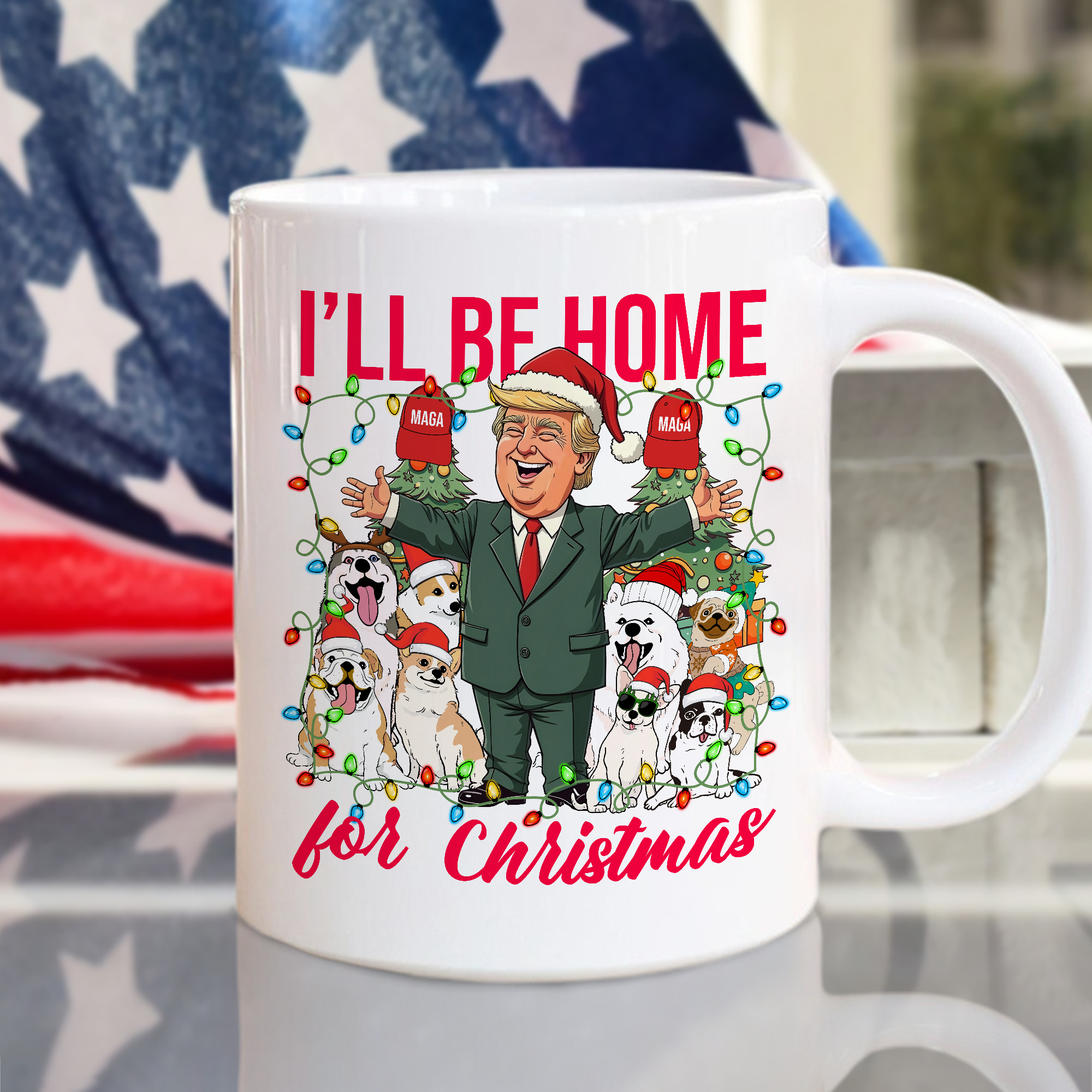 I'll Be Home For Christmas Trump White Mug TH10 64171