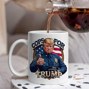 Cops For Trump MAGA White Mug HO82 65698