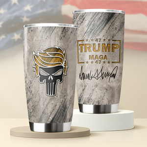 Patriotic Trump MAGA 47 Punisher Fat Tumbler LM32 63997