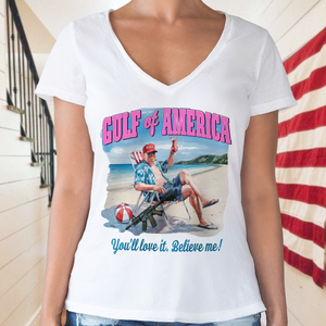 Trump's Gulf of America Comeback Tour: Join In Bright Shirt LM32 65293