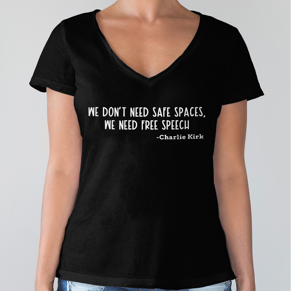 We Don't Need Safe Spaces We Need Free Speech Charlie Kirk Dark Shirt HA75 64442