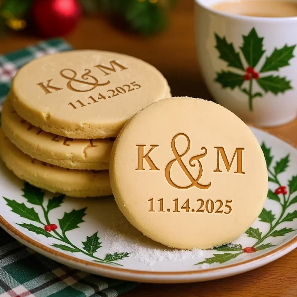 Personalized Wedding Initials and Date Cookie Stamp LM32 897427