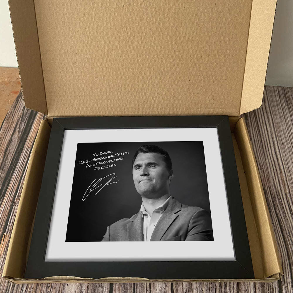 Charlie Kirk Photo - Keep Speaking Truth and Protecting Freedom Personalized Picture Frame CH07 67684