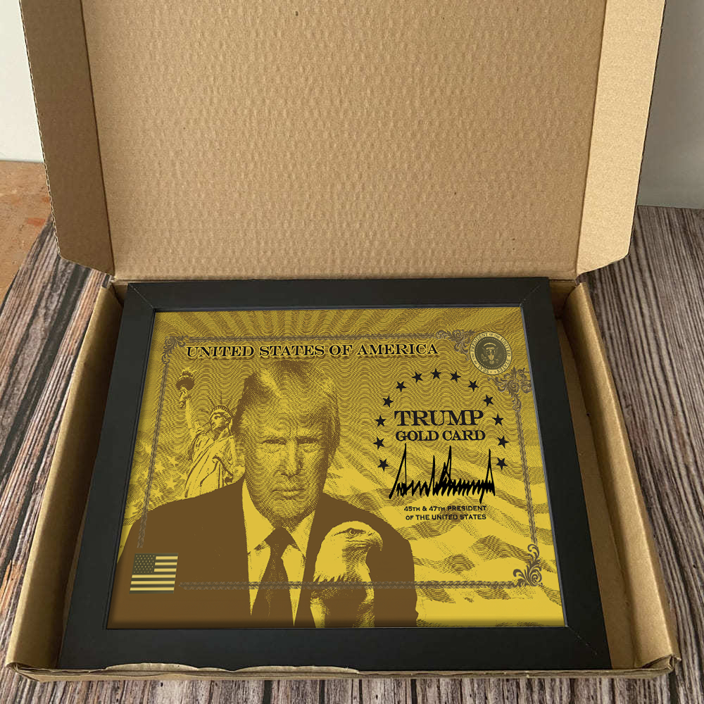 President Donald Trump Gold Card Picture Frame CH07 67530